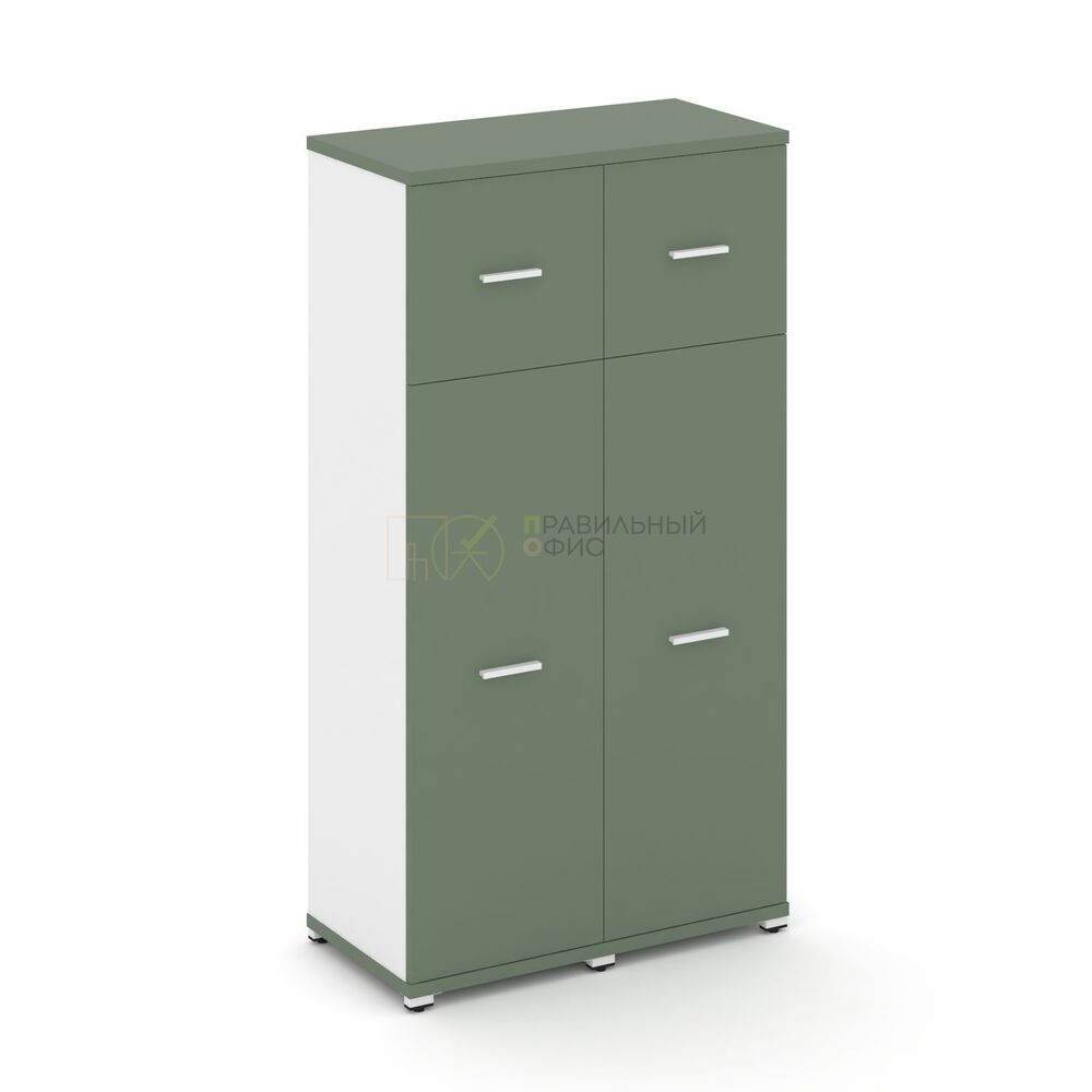 Шкаф две узкие секции, 4 ниши