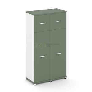 Шкаф две узкие секции, 4 ниши