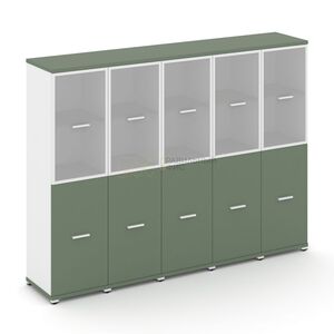 Шкаф пять узких секций, 4 ниши