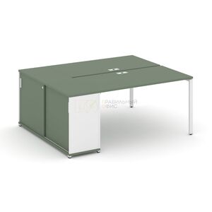 Рабочая станция с опорным шкафом купе