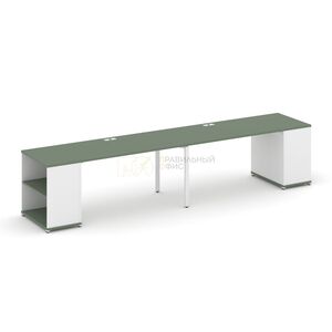 Рабочая станция с опорными стеллажами