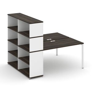 Рабочая станция с опорным стеллажом с надставкой высокой