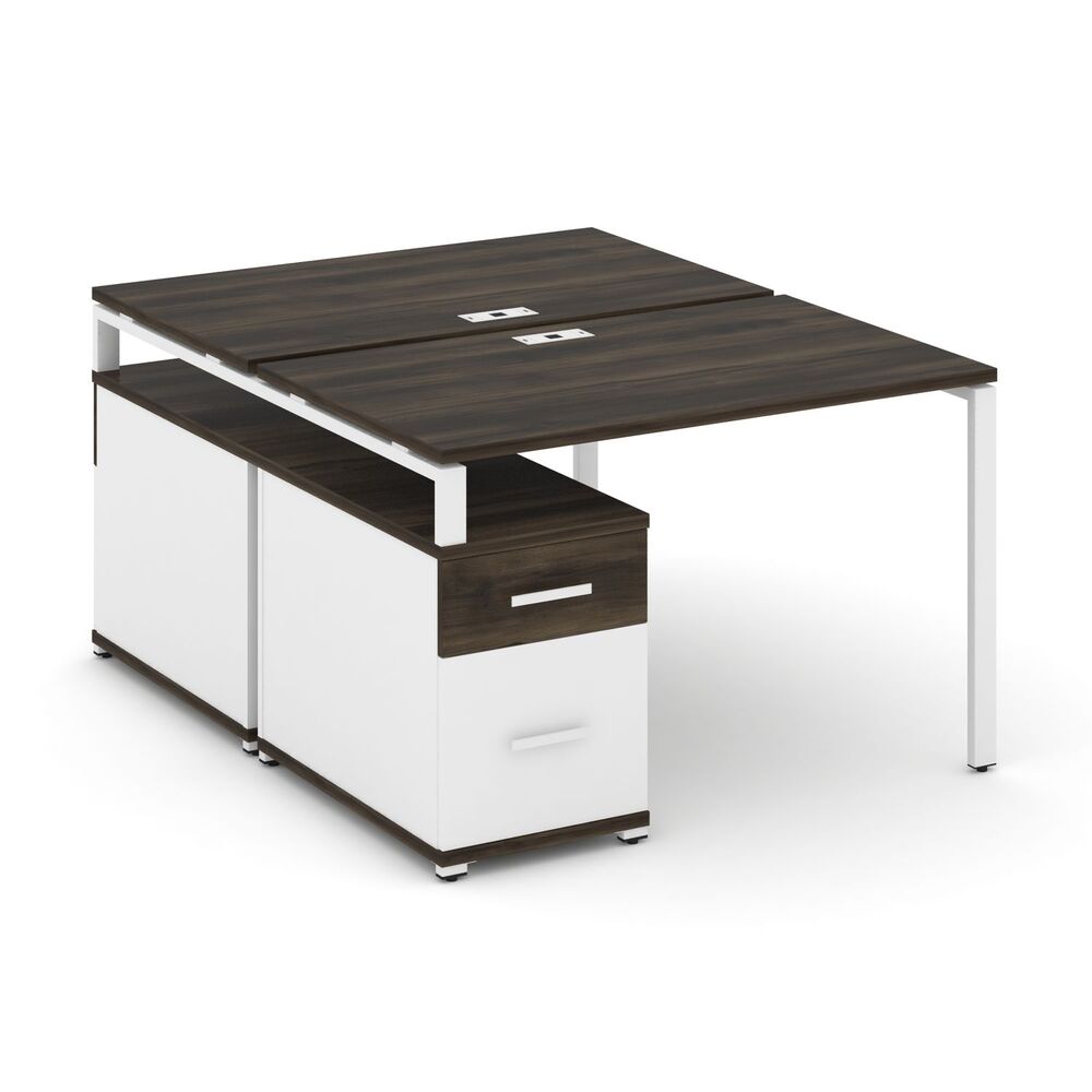 Рабочая станция на 2 места с двухсторонней опорной тумбой