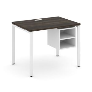 Стол рабочий с подвесной тумбой с двумя открытыми нишами