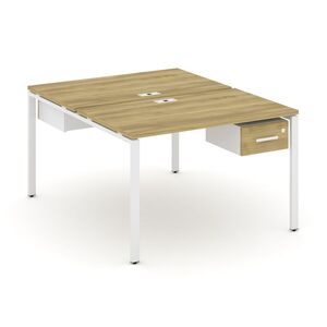 Рабочая станция двухсторонняя с подвесными тумбами на 2 места