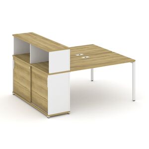 Рабочая станция с опорным шкафом купе с надставкой низкой