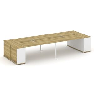 Рабочая станция с опорными шкафами купе