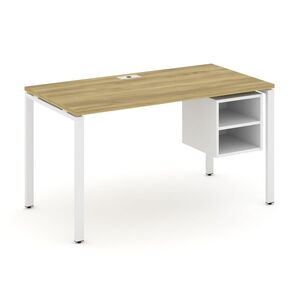 Стол рабочий с подвесной тумбой с двумя открытыми нишами