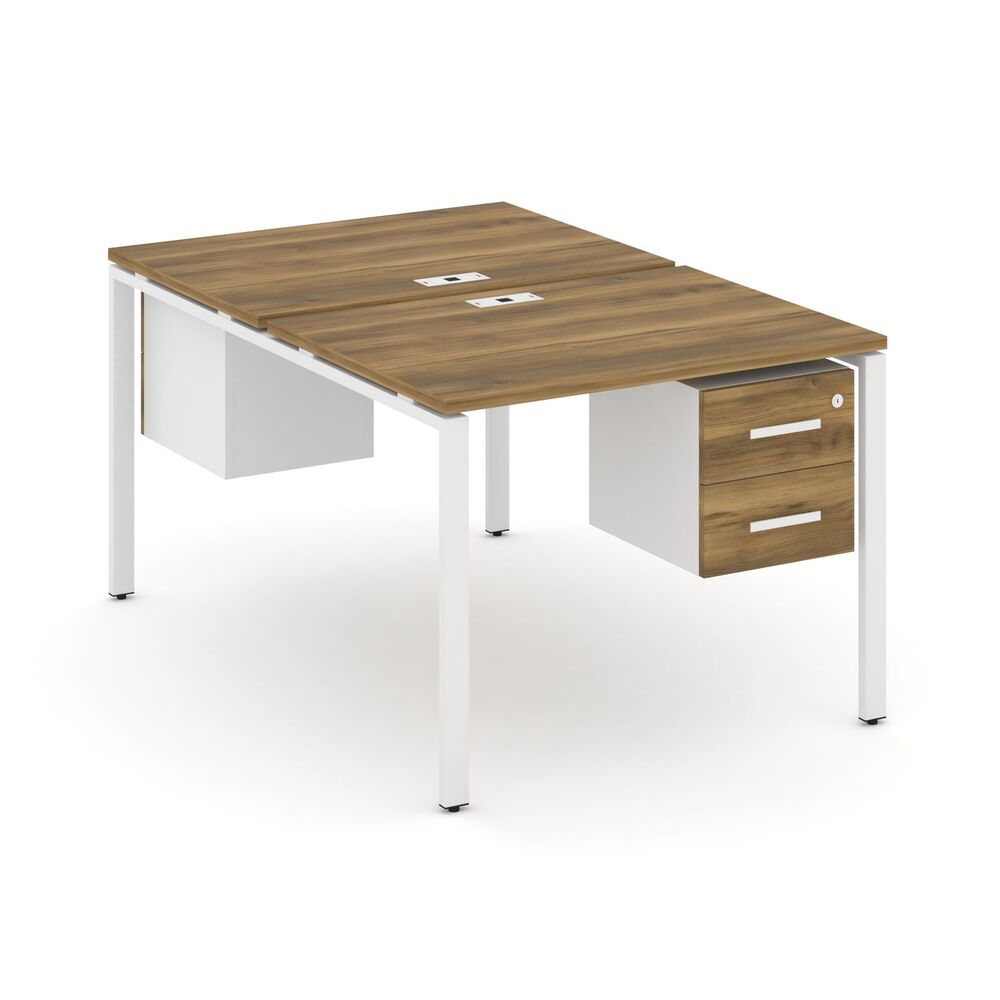 Рабочая станция двухсторонняя с подвесными тумбами на 2 места