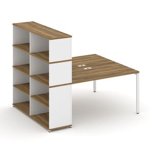 Рабочая станция с опорным стеллажом с надставкой высокой