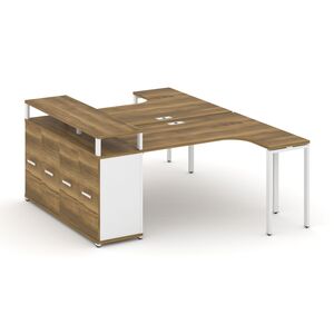 Рабочая станция с опорным распашным шкафом с верхним горизонтом