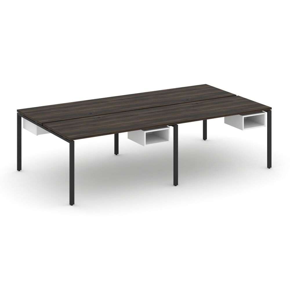 Рабочая станция двухсторонняя с подвесными тумбами на 4 места