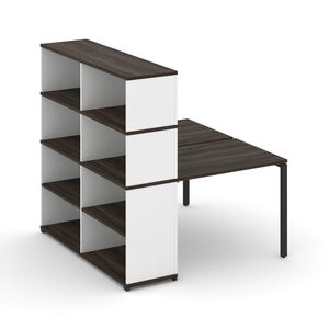 Рабочая станция с опорным стеллажом с надставкой высокой