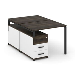 Рабочая станция на 2 места с двухсторонней опорной тумбой