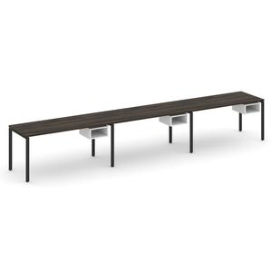 Рабочая станция односторонняя с подвесными тумбами на 3 места