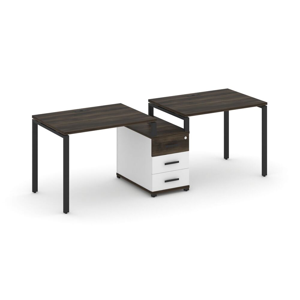 Рабочая станция на 2 места с одной опорной тумбой