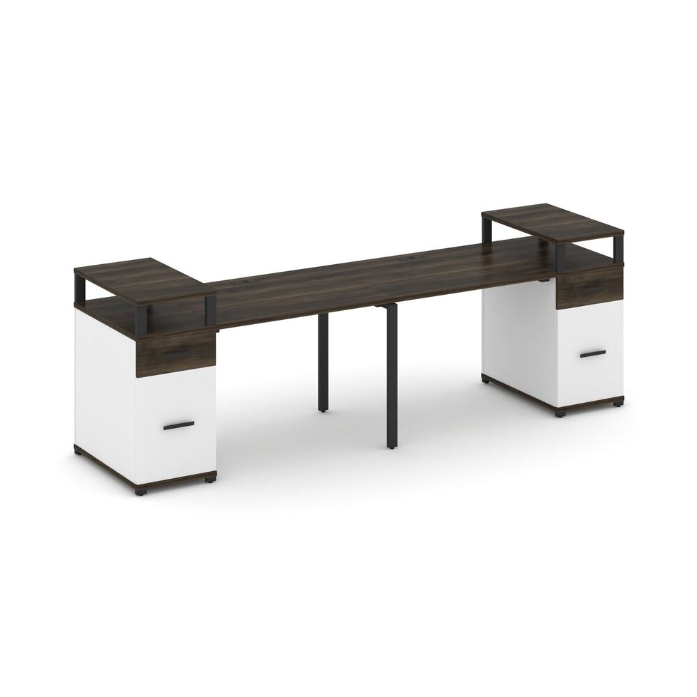 Рабочая станция на 2 места с двумя опорными тумбами