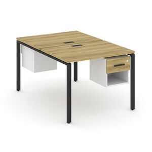 Рабочая станция двухсторонняя с подвесными тумбами на 2 места