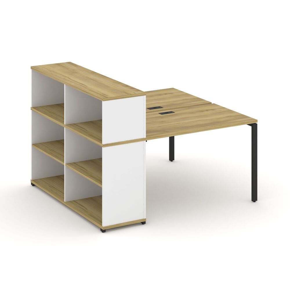 Рабочая станция с опорным стеллажом с надставкой низкой