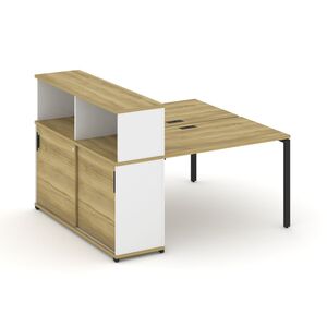Рабочая станция с опорным шкафом купе с надставкой низкой