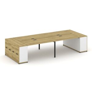 Рабочая станция с опорными распашными шкафоми