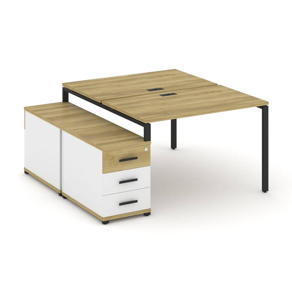 Рабочая станция на 2 места с двухсторонней опорной тумбой