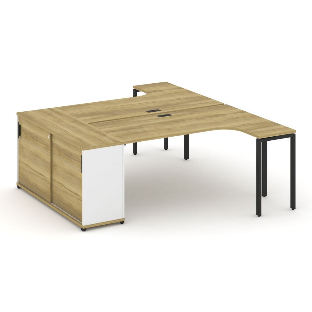 Рабочая станция с опорным шкафом-купе