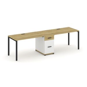 Рабочая станция на 2 места с одной опорной тумбой