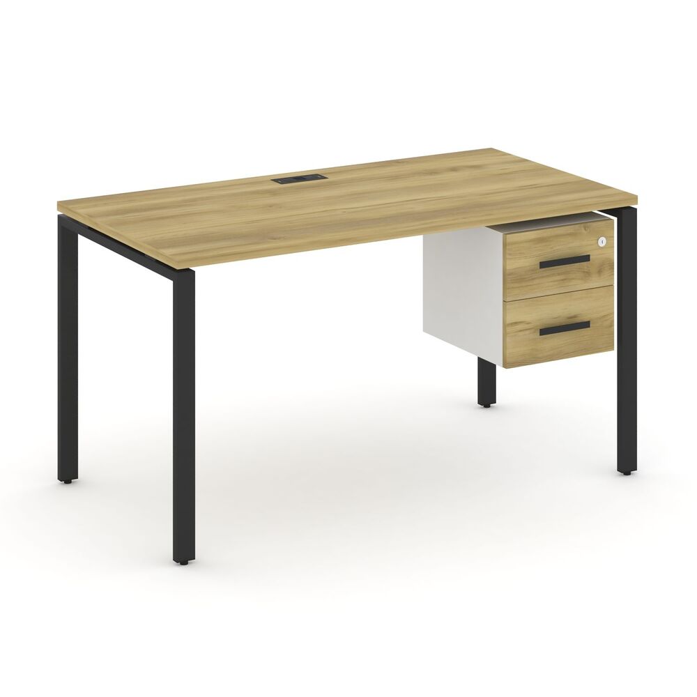 Стол рабочий с подвесной тумбой с двумя ящиками