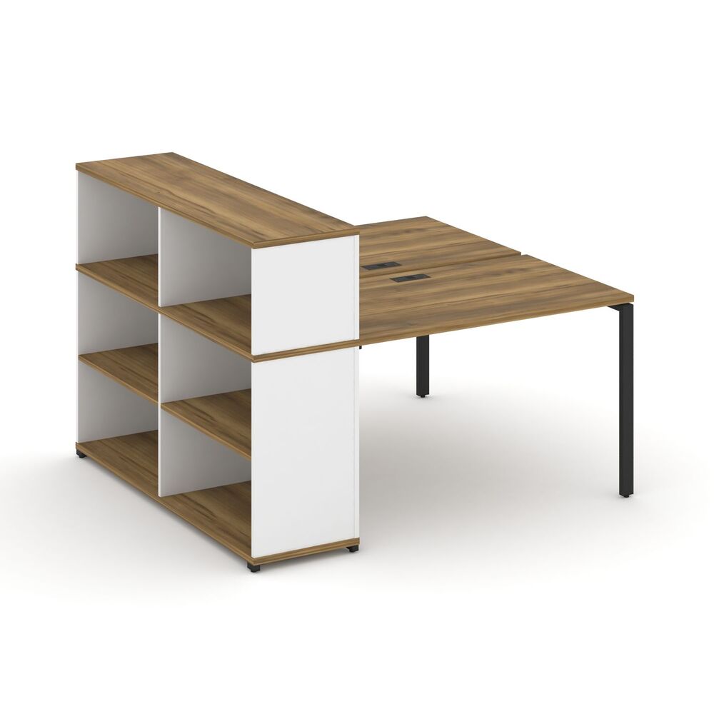 Рабочая станция с опорным стеллажом с надставкой низкой