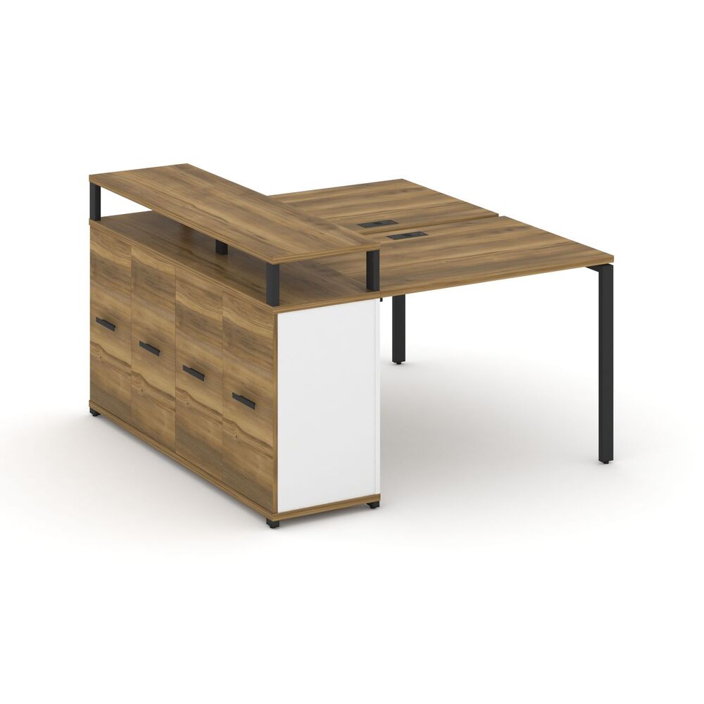 Рабочая станция с опорным распашным шкафом с верхним горизонтом