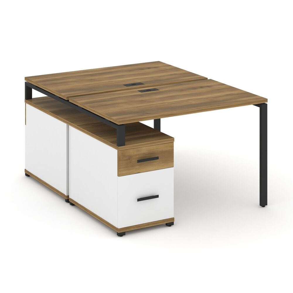 Рабочая станция на 2 места с двухсторонней опорной тумбой