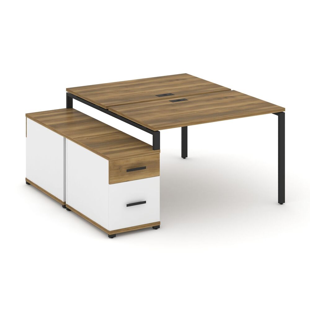 Рабочая станция на 2 места с двухсторонней опорной тумбой