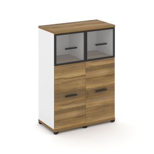 Шкаф две узкие секции, 3 ниши