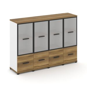 Шкаф четыре узкие секции, 3 ниши