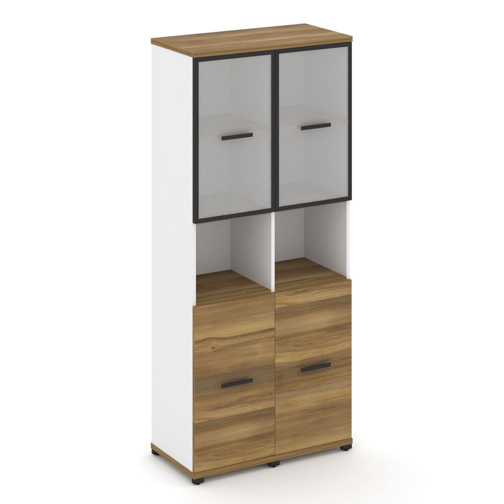 Шкаф две узкие секции, 5 ниш