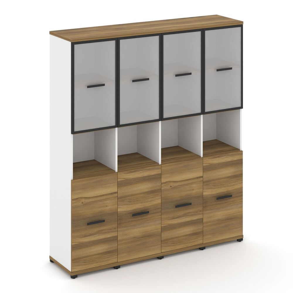 Шкаф четыре узкие секции, 5 ниш