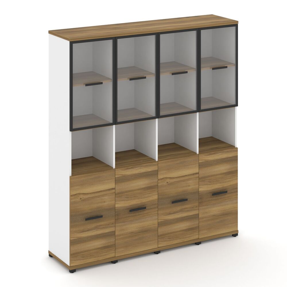 Шкаф четыре узкие секции, 5 ниш