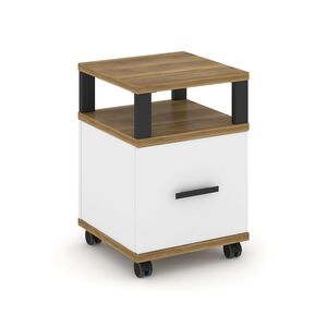 Тумба мобильная 1 распашной фасад с надставкой