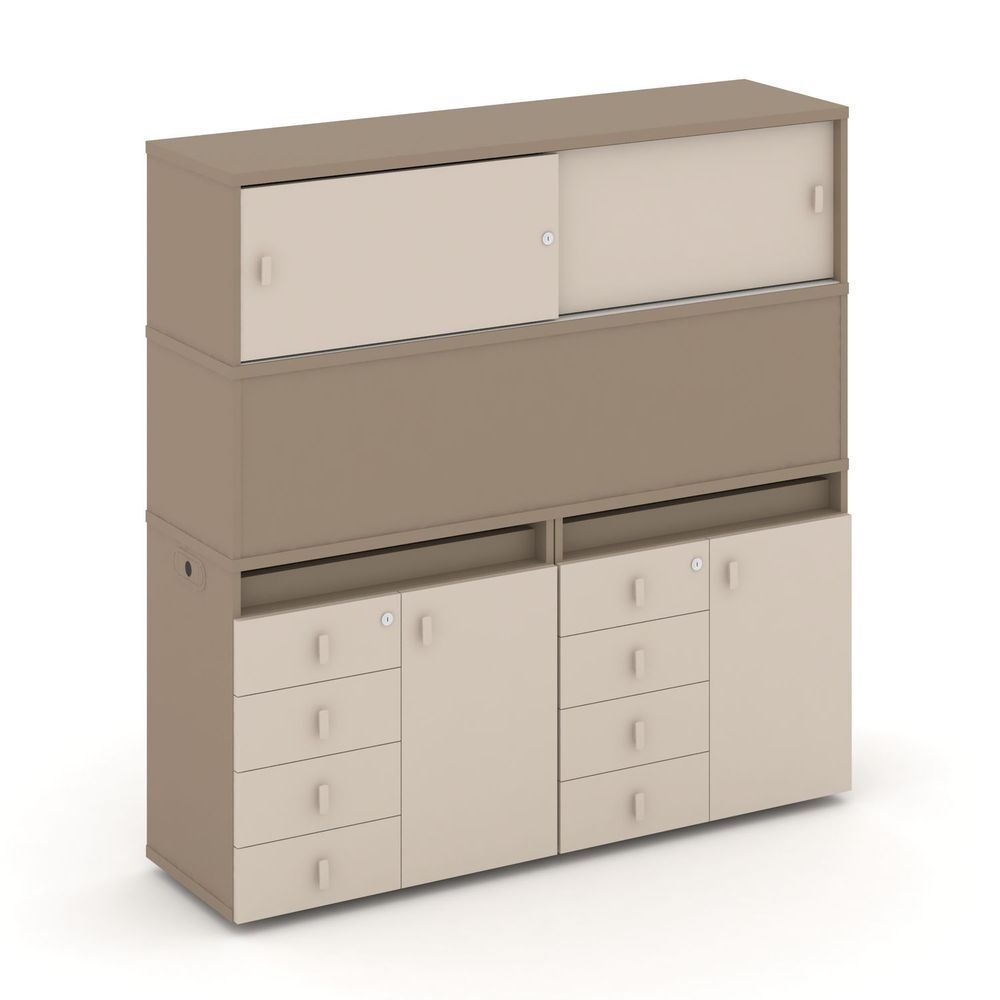 Набор №6. Тумба двойная+высокая надставка