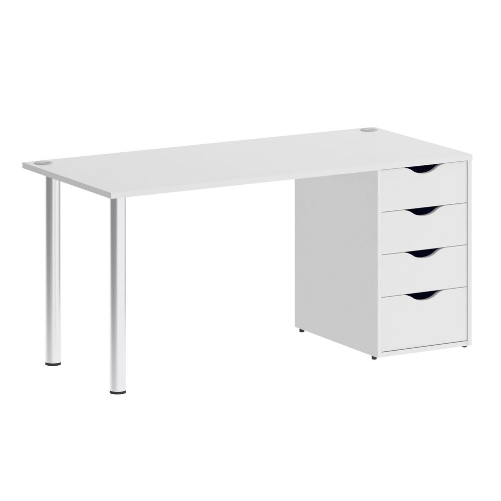 Стол письменный (опоры хром)