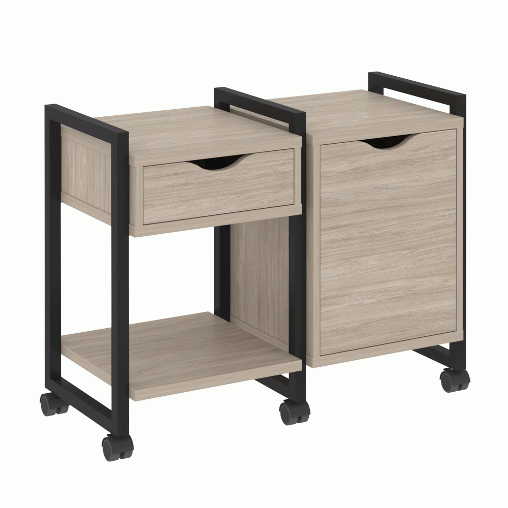 Тумба на колесных опорах наборная. Вариант №3