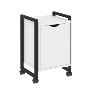 Тумба на колесных опорах с распашным фасадом