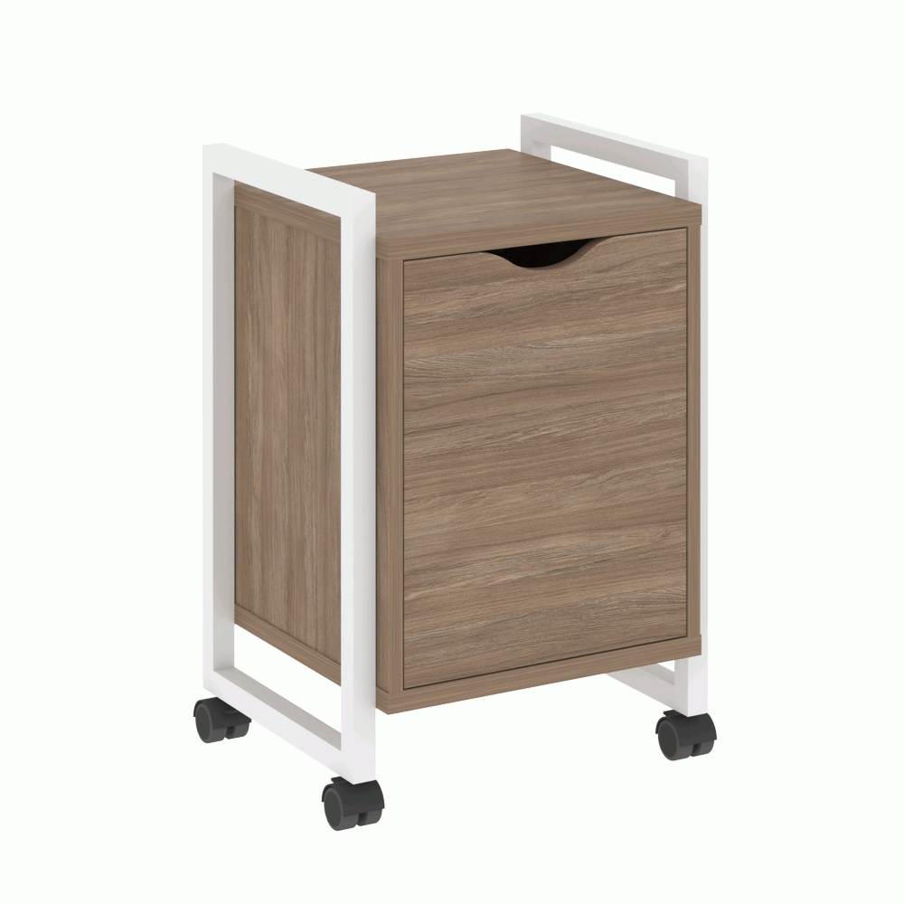 Тумба на колесных опорах с распашным фасадом