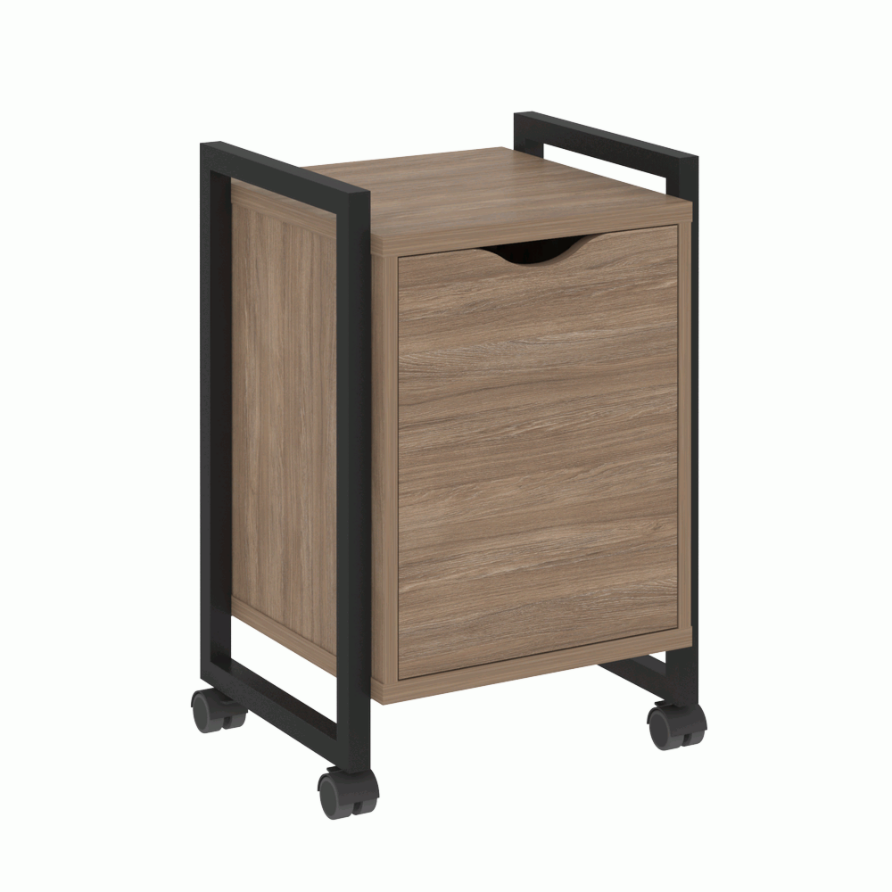 Тумба на колесных опорах с распашным фасадом