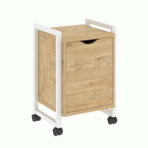 Тумба на колесных опорах с распашным фасадом