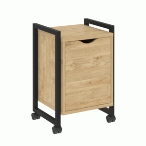 Тумба на колесных опорах с распашным фасадом