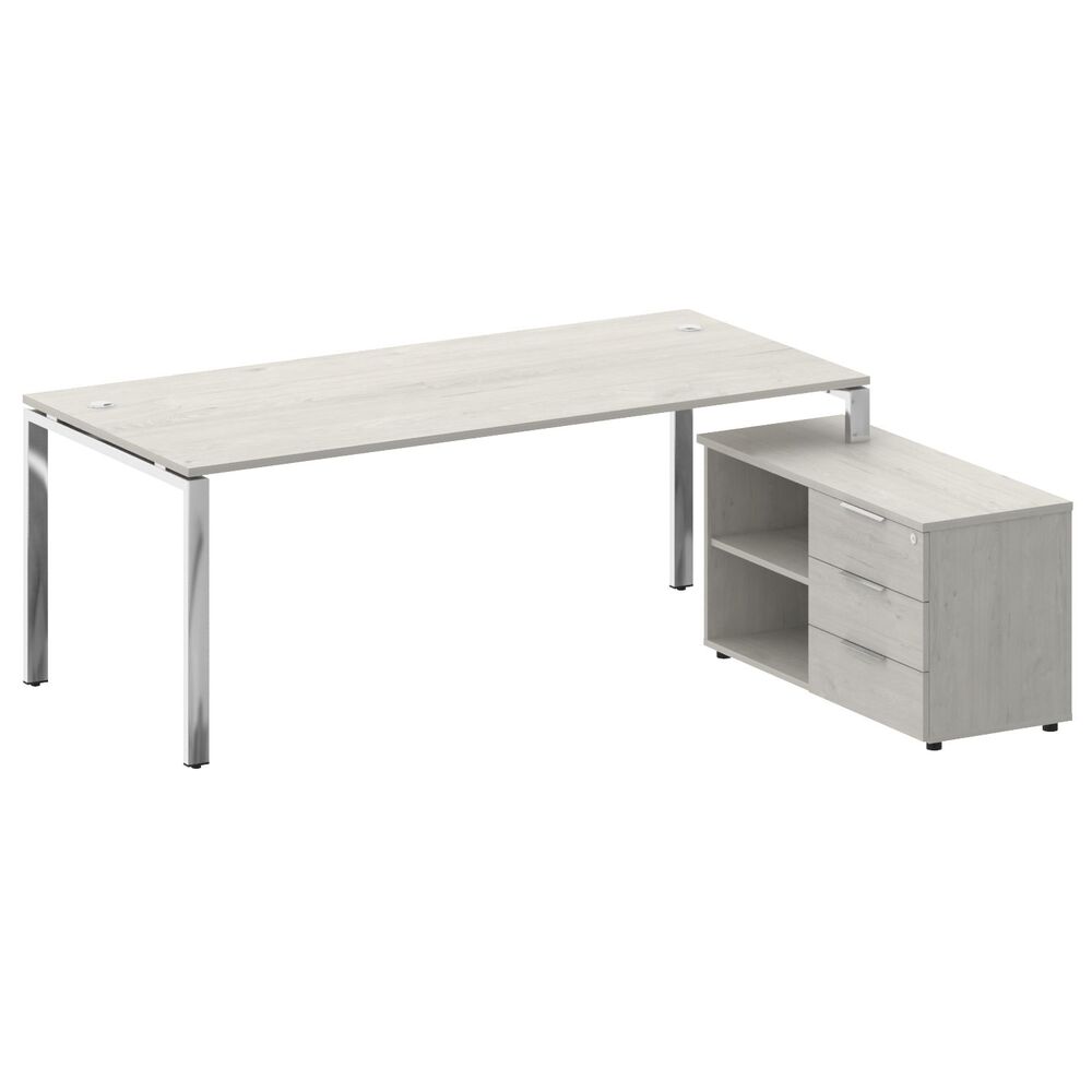 Стол рабочий руководителя с опорной тумбой правый