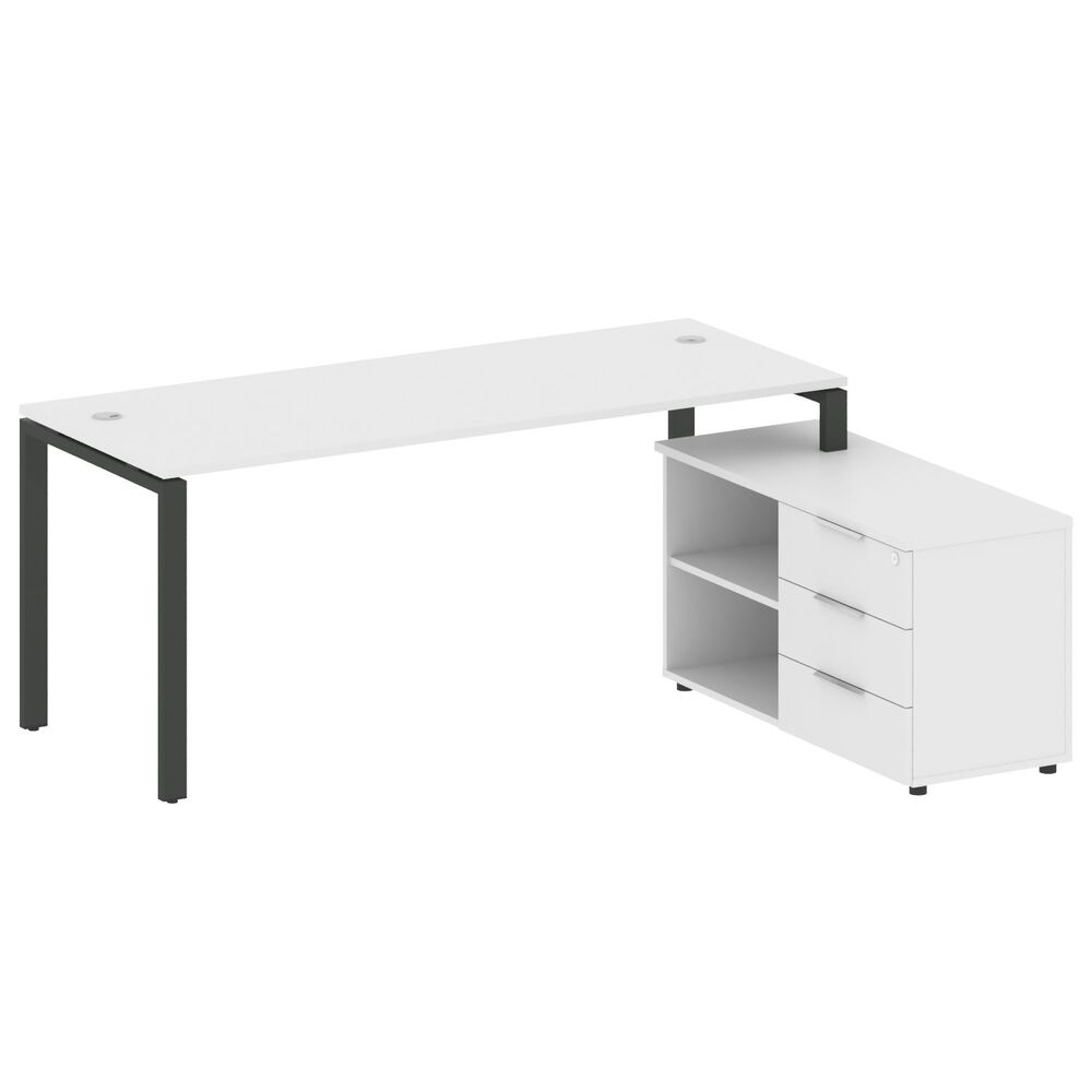 Рабочая станция с опорной тумбой правая