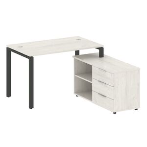 Рабочая станция с опорной тумбой правая